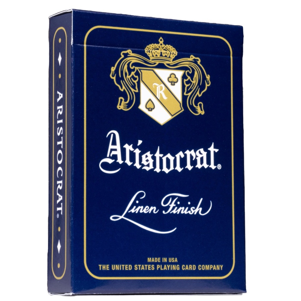 Vintage Aristocrat Playing Cards 727 Linen Finish Blue Back